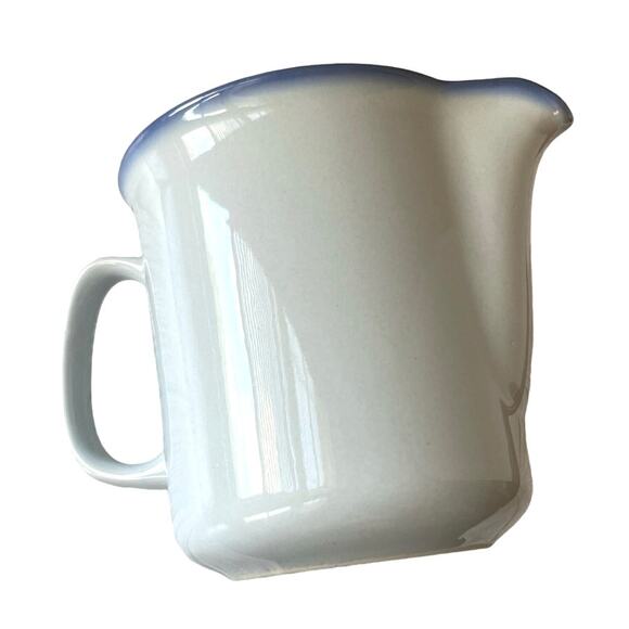 Tulowice Pale Blue Gray Vintage Stoneware Pitcher, Poland, Creamer, Serveware - Picture 10 of 10